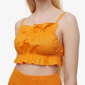 H&M Flounce-Trimmed Crop Top